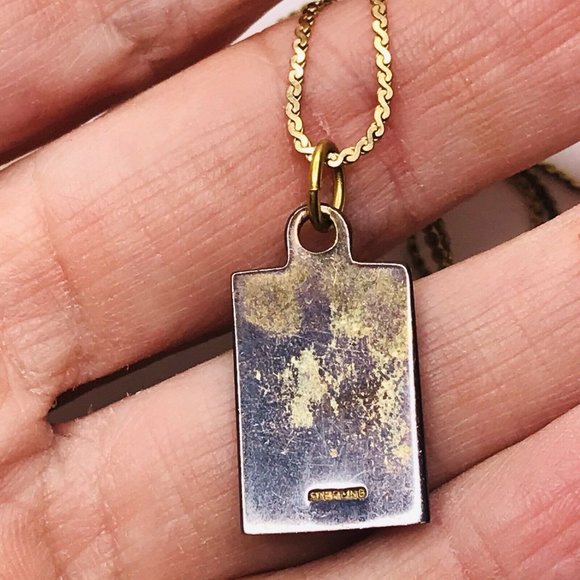 Museum Repro Egyptian Cartouche Sterling Charm 1/20 14k GF Gold Necklace - Picture 6 of 9